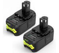 LabTEC Lot de 2 Batteries de Rechange, au Lithium, 18 V, 5000 mAh, pour Batterie Ryobi 18 V RB18L50, BPL-1815, BPL-1820G, BPL1820, BPL18151, P102, P103, avec Lampe d'affichage