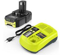LabTEC P103 Batterie de Rechange 18V 3Ah pour Ryobi BPL1815 P102 P104 P105 P106 avec P117 Chargeur de Port USB Remplacement pour RYOBI 12V-18V One Plus Series, Kit Chargeur USB pour Ryobi P107