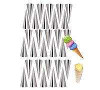 LaceDaisy 30pcs Moules à Pâtisserie en Acier Inoxydable Moules Tube Conique Moules Crème pâtissière en Spirale Croissants Corne gâteau Moule Pain pour Cannoli, Croissant, Feuilletés, Crème Glacé#2