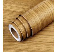 LaCheery Papier Adhesif pour Meuble Effet Bois Clair Marron Revêtement Plan de Travail Cuisine 40cm x 200cm Film Adhesif pour Meuble Cuisine Effet Bois Vinyle Papier Autocollant pour Armoire Table