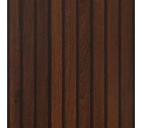 LACHEERY Papier Peint Panneau Bois Panneaux Acoustiques 3D 60cm x 400cm Vinyle Papier Peint Adhesif Mural Marron Foncé Scandinave Tasseau Aspect Naturel Revetement Mural pour Hôtel Salon Couloir