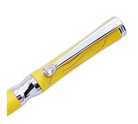 LACHIEVA LUX Stylo à bille de luxe pour femmes avec cristal élégant et recharges de fabrication allemande - Jaune
