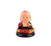 lachineuse Bouddha Bonze - Modèle Méditation - Décoration Asiatique | Cette figuriune représente un bouddha bonze en méditation qui tient une pêche de longévité dans la main droite