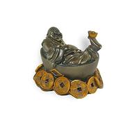 lachineuse Bouddha Rieur Fortune - Traditions Feng Shui | 11 cm de longueur - Décoration Feng Shui - Objet Déco Zen Chinoise pour Intérieur - Idée Cadeau Chine Asie Porte Bonheur