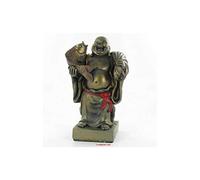 lachineuse Bouddha Rieur Traditionnel - Modèle Fortune 567 12,5 x 7 x 6 cm | Statue Bouddha hauteur 12,5 cm - Décoration Feng Shui - Objet Déco Zen pour Intérieur - Idée Cadeau Chine Asie Porte Bonheur