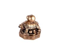 Lachineuse - Figurine Tortue Feng Shui - Tortue Décorative sur Bagua - Symbole de Longévité, Richesse, Prospérité - Protection de la Maison et de la Famille - 5 x 5 x 5,5 cm - Asiatique - Coloris Doré