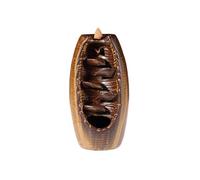 lachineuse - Fontaine à Encens - Cascade de Fumée - 20 cm - Céramique | Porte Encens pour Décoration Intérieure - Déco Zen Asiatique - Brûleur Support à Encens pour Ambiance Feng Shui