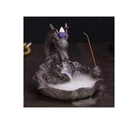 lachineuse - Fontaine à Encens Dragon - Brule Encens Cascade 15X15X15cm | Céramique - Porte Encens pour Décoration Intérieure - Déco Zen Asiatique - Brûleur Support à Encens pour Ambiance Feng Shui
