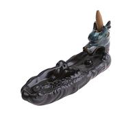 lachineuse - Fontaine à Encens Dragon Chinois - Brule Encens Cascade 20 cm - en Céramique - Porte Encens pour Décoration Intérieure - Déco Zen Asiatique - Support à Encens pour Ambiance Feng Shui