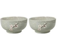 lachineuse - Grand Bol à Ramen Japonais - Teinte Grise ⌀ 16,5 cm - Contenance 1000 Ml - Fleurs de Cerisier - Bol à Riz, Petit Déjeuner & Soupe - Déco d'Asie et du Japon - Cadeau Vaisselle Japonaise