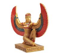 lachineuse - Grande Statuette ISIS AILÉE- 21x28x12cm - Doré | Statuette égyptienne - Figurine décorative Egypte - Résine - Symbole Fertilité - Idée Déco Cadeau