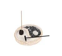 lachineuse - Jardin Zen Asiatique - Sagesse Yin et Yang - Porte-Encens Japonais - Décoration Zen - Jardin Miniature avec Sable - pour Intérieur Maison Bureau - Idée Cadeau Japon - Déco Asie