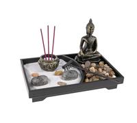 lachineuse - Jardin Zen Bouddha - Décoration Zen - Ambiance d'Asie | Porte-Encens Asiatique - Jardin avec Sable - Pour Intérieur Maison Bureau - Idée Cadeau Japon - Décoration Asie