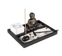 lachineuse - Jardin Zen Bouddha - Porte-Bougie Asiatique - Décoration Zen - Jardin avec Sable - Ambiance d'Asie - pour Intérieur Maison Bureau Méditation - Idée Cadeau Japon - Déco Asie