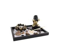 lachineuse - Jardin Zen Bouddhiste - Sagesse de Bouddha - Décoration Zen - Jardin Miniature avec Sable - pour Intérieur Maison Bureau - Idée Cadeau Japon - Déco Asie