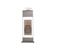 lachineuse - Kakemono Empereur de Chine - Tapisserie Murale - Décoration Japonaise à Suspendre - 100 x 30 cm - pour Maison, Bureau - Tableau Japonais Estampe - Coloris Gris - Idée Cadeau Japon Asie