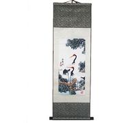 lachineuse - Kakemono Grues du Japon - Décoration Japonaise - 100 x 30 cm