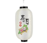 lachineuse - Lampion Japonais Décoratif - Design Sushi et Kanjis - Intérieur et Jardin - 22x45 cm - Multicolore - Plastique - Ambiance Zen Japon - Idée Cadeau Japon Asie
