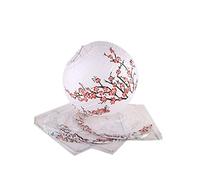 lachineuse - Lot 4 Lampions Boules Japonais - Design Fleurs de Cerisier - Ø 30 cm - Intérieur et Jardin - Multicolore - Papier - Ambiance Zen Chine - Idée Cadeau Japon Asie