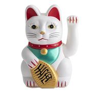 lachineuse - Maneki Neko Porte Bonheur - Bras Qui Bouge - Statuette 18 cm | Statue Chat Japonais Porte-Bonheur - Objet Kawaii Déco - Idée Cadeau Japon Asie - Chance, Bonheur, Fortune