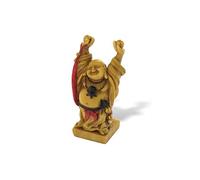 lachineuse - Statuette Bouddha Rieur de Santé - Statue Petit Bouddha Doré 8cm - Décoration Feng Shui - Objet Déco Zen Chinoise pour Intérieur, Salon, Bureau - Idée Cadeau Chine Asie Porte Bonheur
