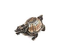 lachineuse - Statuette Dragon Tortue Feng Shui - Figurine Réussite et Succès - Créature Mythique Asiatique en Résine - Doré - 13,5 x 6,5 x 7 cm - Porte-Bonheur d'Asie - Idée Déco Cadeau d'Asie