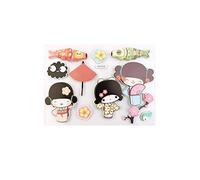 lachineuse - Stickers Decorations Murales 3D - Ambiance du Japon - Planche de 11 Motifs Japonais - En Carton 3D - 25x22 cm - Multicolore - Idée Déco Cadeau Japon Asie - Noel Anniversaire