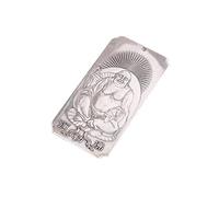 lachineuse - Talisman Bouddha Rieur - Feng Shui Chance & Bonheur - Talisman en Argent Tibétain 10 X 5,5 cm - Traditions Bouddhistes - Déco Zen Maison Bureau - Idée Cadeau Chine, Japon, Asie
