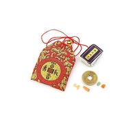 lachineuse - Talisman Taoïste - Voeux de Fortune et Longévité - Tradition Asiatique - Porte-Bonheur Feng Shui en Tissu - Rouge - 6x4 cm - Omamori, Talisman d'Asie - Idée Cadeau