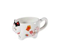 lachineuse - Tasse Japonaise - Décor Chat Maneki Neko - Design Original - Porte-Bonheur du Japon - Culture Nipponne - Décoration Japonaise - Idée Cadeau Japon Asie