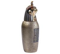 lachineuse - Vase Canope Horus - Statuette Égyptienne 21cm - Objet Déco