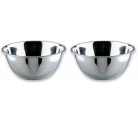 LACOR - 14025 - GARINOX Conical Bowl, Food Bowl, Saladier, Récipient alimentaire, Acier inoxydable, 24 cm, Capacité: 2,5 L (Lot de 2)