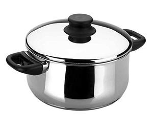 Lacor 14318 - Casserole en acier inoxydable GarAcier Inox 18 cm | Fabriqué en acier inoxydable de qualité alimentaire; haute résistance à la corrosion et usure quotidienne