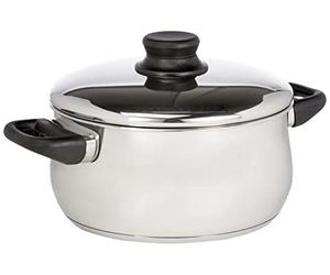 Lacor 14322 - Casserole en acier inoxydable GarAcier Inox 22 cm | Fabriqué en acier inoxydable de qualité alimentaire; haute résistance à la corrosion et usure quotidienne