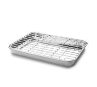 Plat à four en inox avec grille 40,5 cm Lacor