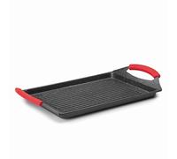 Lacor 24134 Poêle à griller en aluminium Noir 33 x 25 cm | Ustensile professionnel durable; conçu pour un rendement optimal y nettoyage rapide et facile au lave-vaisselle