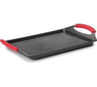 LACOR 24135 Plaque de gril Lisa Alu. Fu. 34 x 26 eco-piedr, noir, 45 x 27 x 6 cm