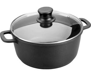 LACOR 25831 Cocotte avec couvercle en verre 30 cm, fonte aluminium