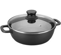 Lacor 25832 Casserole basse en fonte d'aluminium avec couvercle en verre 32 x 34 x 10 cm