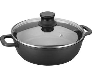 Lacor 25835 Faitout BAS Fonte Aluminium AVEC Couvercle Casserole avec couvercle, fonte/aluminium moulé, 36 cm de diamètre, compatible induction, revêtement anti-adhésif