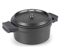 LACOR 25917 Faitout avec Couvercle Rond + Poignées Amovibles Aluminium Fondu Noir 16 cm