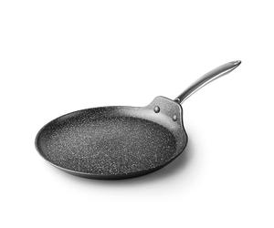 Lacor - 27144 - Crêpière Easy, aluminium forgé, revêtement antiadhésif trois couches, poignée ergonomique, sans PFOA, fond à induction complète, lavage à la main, coffre-fort à induction, ø24cm