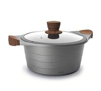 Lacor 27324 - Grande casserole, gratin de cuisine avec verre Couvercle | Fabriqué en acier inoxydable de qualité alimentaire; haute résistance à la corrosion et usure quotidienne
