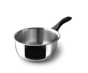 Lacor - 31214 - Casserole droite Garinox, acier inoxydable, finition polie brillante, poignée ergonomique en bakélite, 1 litre, à induction, non au four, lavable au lave-vaisselle, ø14cm