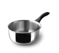 Lacor - 31218 - Casserole droite Garinox, acier inoxydable, finition polie brillante, poignée ergonomique en bakélite, 2 litres, allant à l’induction, non au four, lavable au lave-vaisselle, ø18cm
