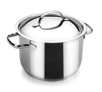 Lacor 32124 - Pot avec couvercle basique en acier inoxydable de 24 cm | Fabriqué en acier inoxydable de qualité alimentaire; haute résistance à la corrosion et usure quotidienne