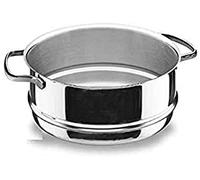Lacor 32420 - Casserole à vapeur de base 20 cm en acier inoxydable | Fabriqué en acier inoxydable de qualité alimentaire; haute résistance à la corrosion et usure quotidienne