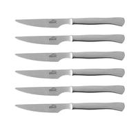 LACOR - 38242 - Set de couteaux monoblocs, Bord lisse, Acier inoxydable, 6 pièces, 22 cm, Manche ergonomique