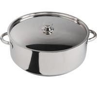 Lacor 40040 - Casserole Vitrocor avec couvercle, argent, 40 cm | Fabriqué en acier inoxydable de qualité alimentaire; haute résistance à la corrosion et usure quotidienne