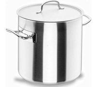 Lacor - 50145 - Casserole haute en acier inoxydable, contient un couvercle, convient à tous les types de cuisine, finition mate, capacité : 68,30 l, hauteur : 45 cm, diamètre : 45 cm, argent